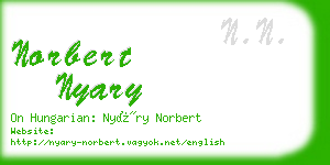 norbert nyary business card